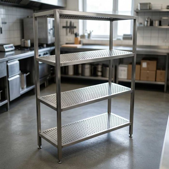 Perforatsiyali Nerjaveyka stellaj / Перфорированный стеллаж 4 полки