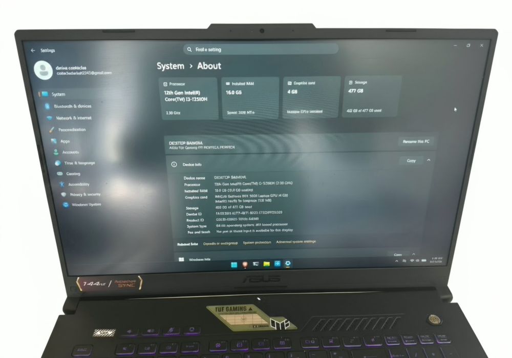 ASUS TUF Gaming F17 – RTX 3050 + i5-12500H | 16GB RAM | 512GB SSD