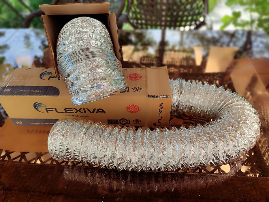 Гибкий канал воздуховод гофра изолированная и без изоляции производиье