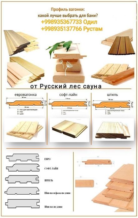 Обшивки для саун