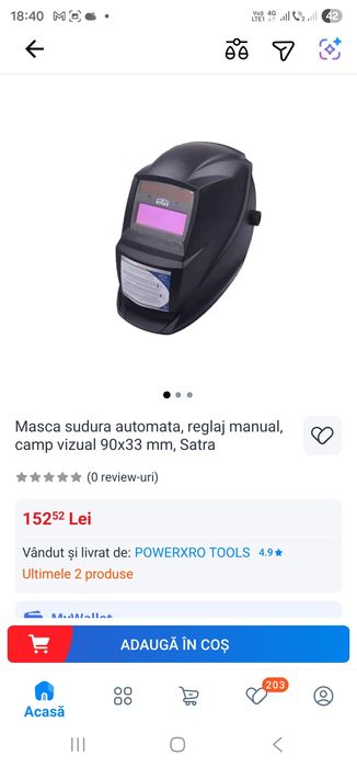 Mască de sudură automată