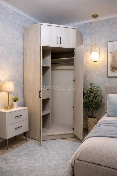 Угловой шкаф с антресолью Йоркин от ШАРАФ