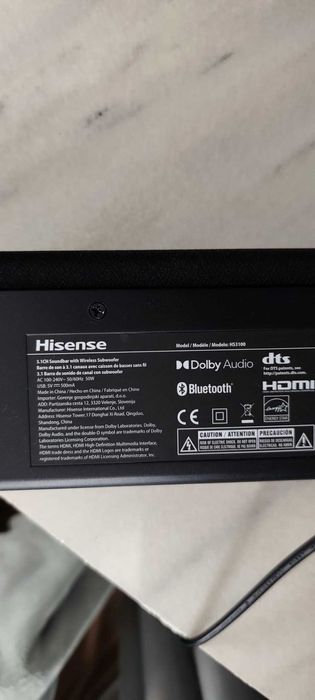 Soundbar HISENSE HS3100, 3.1, 480W