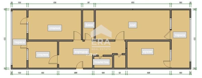 ЕКСКЛУЗИВНО! ЕРА Дръстър предлага за продажба тристаен тухлен апартаме