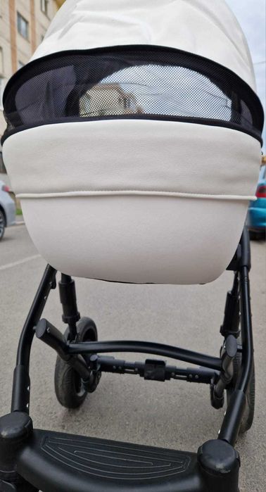 Cărucior 3 in 1 Krausman Topaz Lux - Alb-Gri