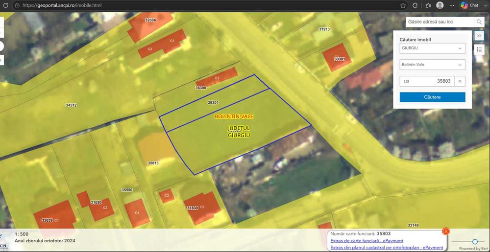 1.312 mp Teren intravilan construibil , Bolintin-Vale, Str. Libertății - toate utilitățile