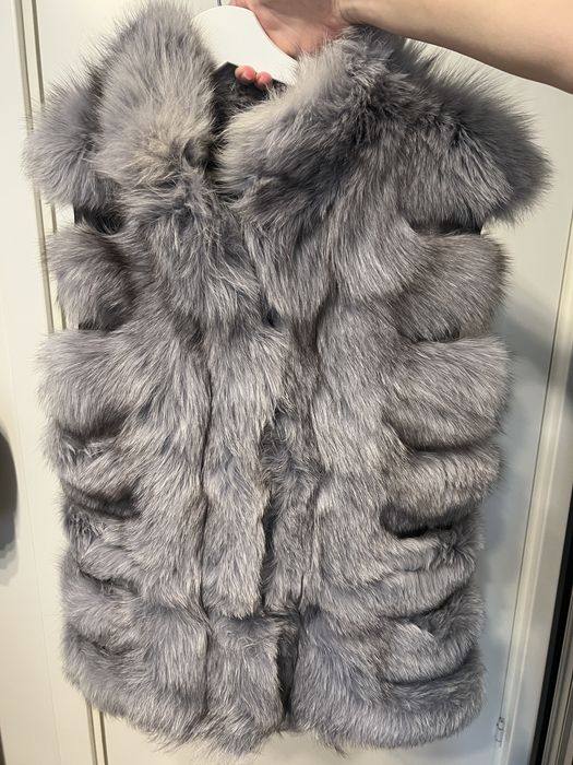 Vesta de dama, blana naturala