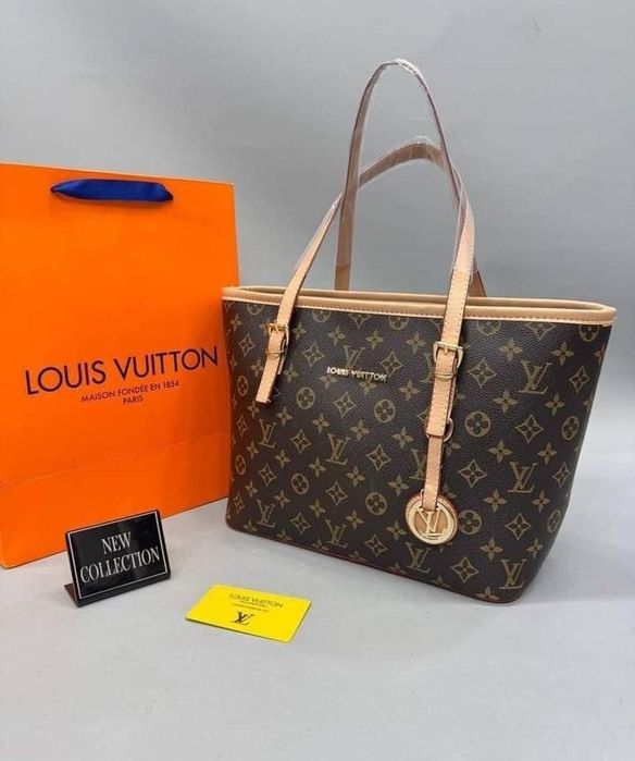 Geanta damă LV,model office,logo metalic auriu, saculet, etichetă