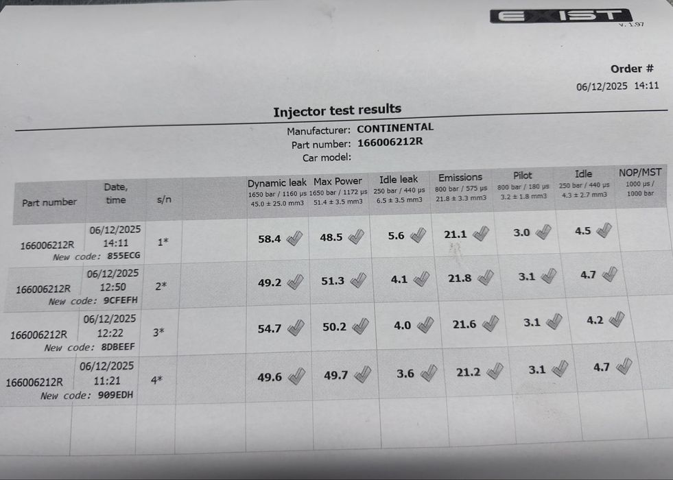 Дюзи 1.5 dCi  Siemens VDO