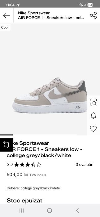 Adidasi NIKE AIR FORCE 1, marimea 37.5 , originali