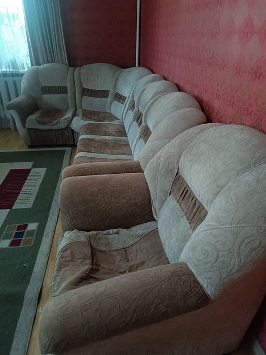 Диван раскладной угловой с креслом