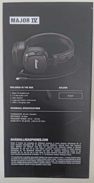 Наушники Marshall MAJOR IV новые