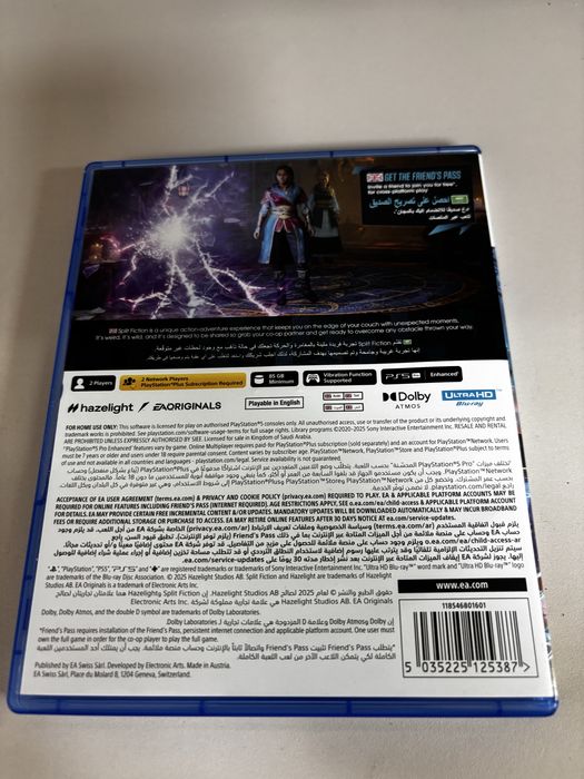Продаю диск Split Fiction на PS5 в идеальном состоянии