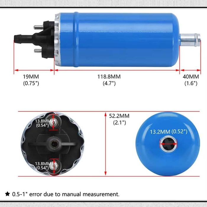 12V 3bar-038 5bar-044 Външна горивоподкачваща горивна подкачваща помпа