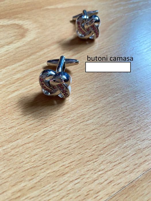 Butoni camasa cu pietre roz costum camasa frac