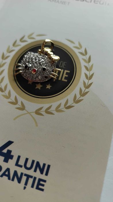 (AG 35) Medalion aur 14K "Pisica" B.33954 /Garantie 2 ani / 1000 lei