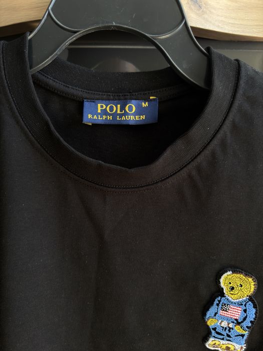 Tricou negru Polo Ralph Lauren, din bumbac 100%, logo brodat pe partea din fata, nou fara eticheta, masura M