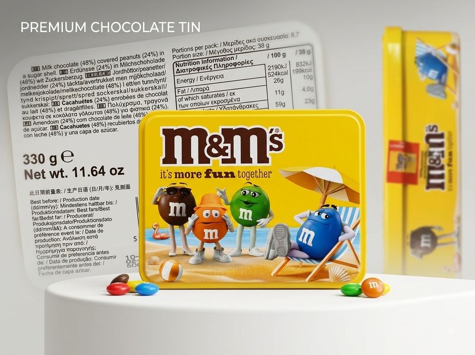 m&ms 330 грам с орешками