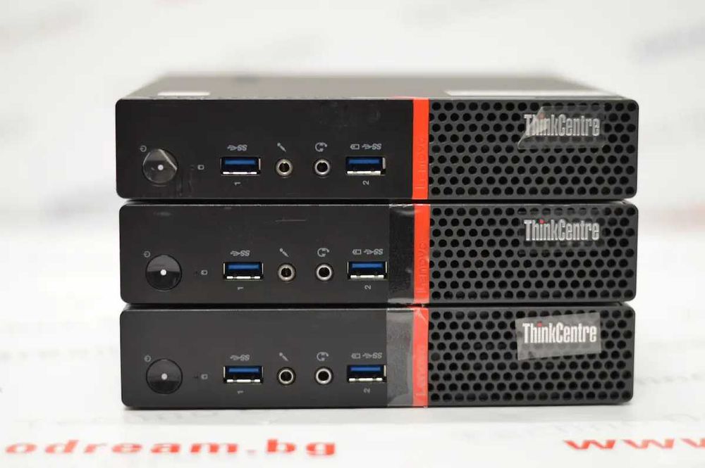 Lenovo ThinkCentre M900 Tiny – компактен Mini PC с Intel Core i7-6700T, 8GB RAM и 256GB SSD, подходящ за офис, обучение и ежедневна работа.