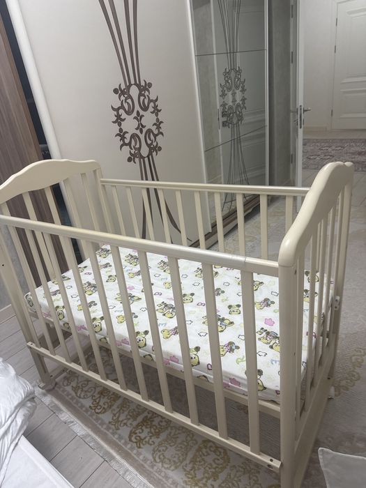 Детский кровать с матрасом