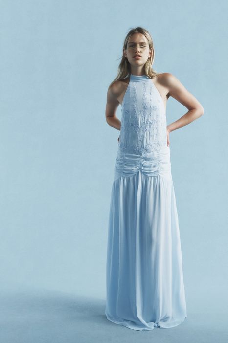 Rochie cu brodarie Zara limited edition