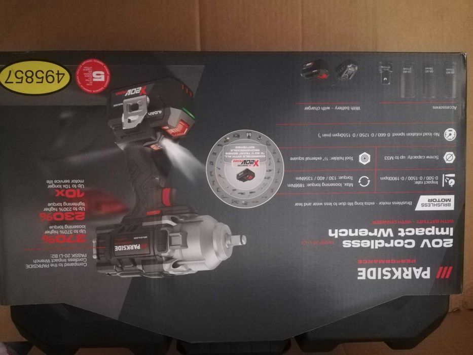 PARKSIDE PERFORMANCE - 1356Nm ударен гайковерт +8Ah и зарядно 12А