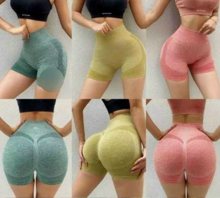 Къси панталони за Фитнес и Йога с висока талия за повдигане на дупето
