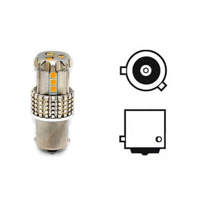 Bec led semnalizare PY21W - BAU15S - CANBUS - fara eroare bec ars