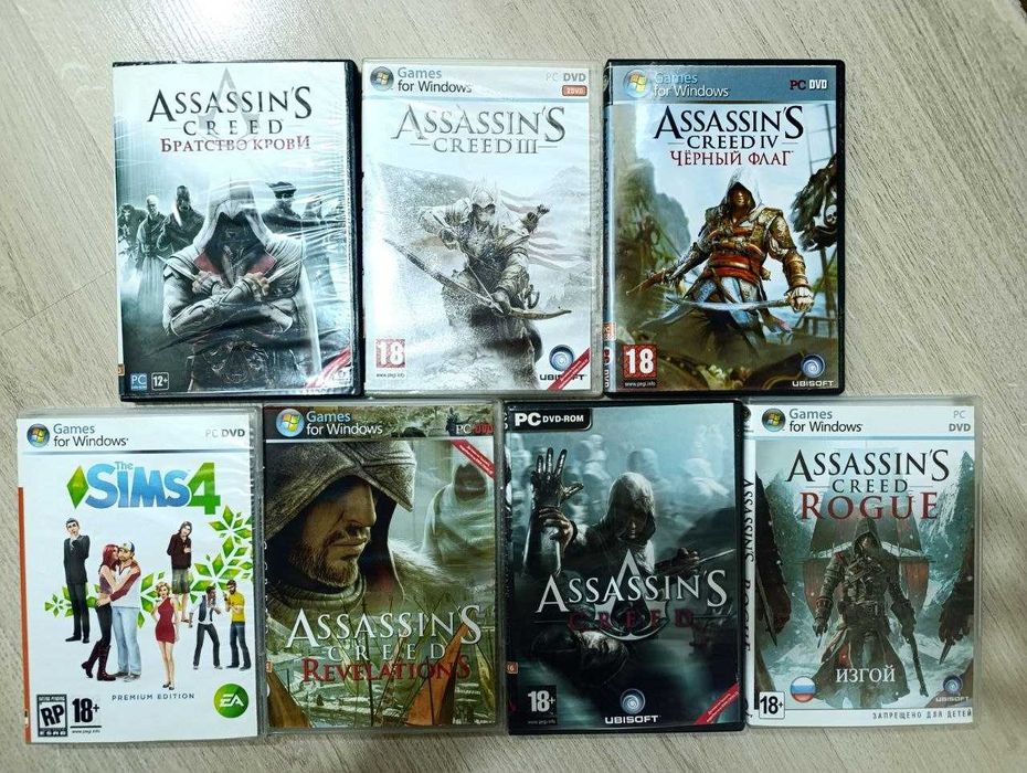 Легендарная серия Assassin's Creed (6 игр) + The Sims 4 | PC DVD