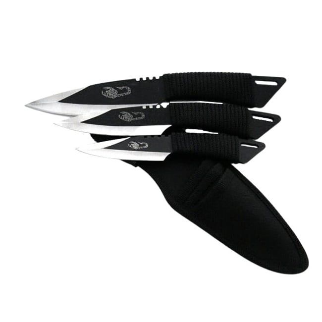 Set 3 cutite de aruncat , 22.5 cm si 3 cutite de aruncat