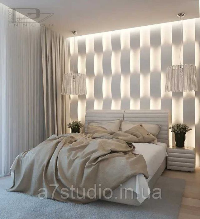 Декоративни 3D панели - 3д Led гипсови пана, стенни облицовки 0085