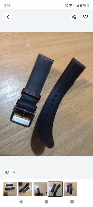 Curea ceas piele maro noua 20 mm