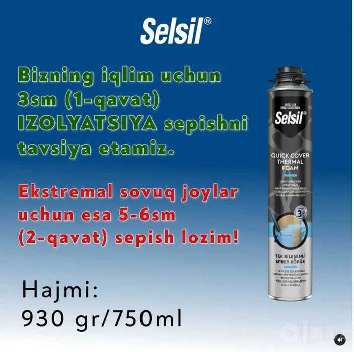 Теплоизоляционная пена Selsil / утепление стен / ko‘pik