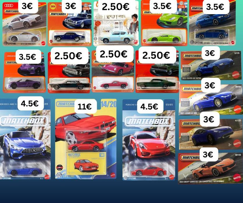 Hot Wheels, Matchbox и Majorette колички