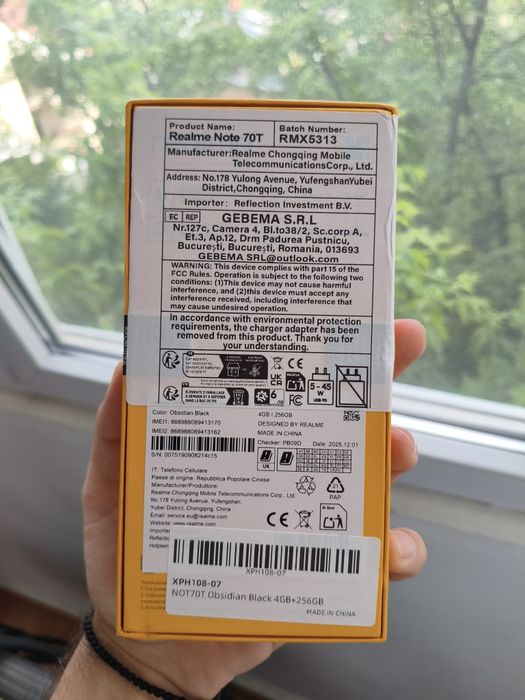 Realme Note 70T Black - 4+256Gb