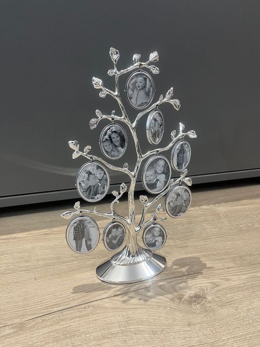 Дърво за семейни снимки със сребърно покритие