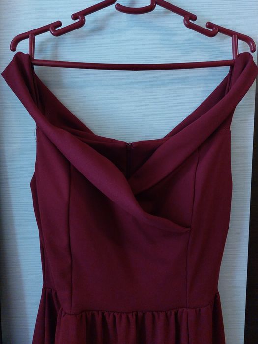 Rochie lunga seara burgundy s-m domnisoara de onoare