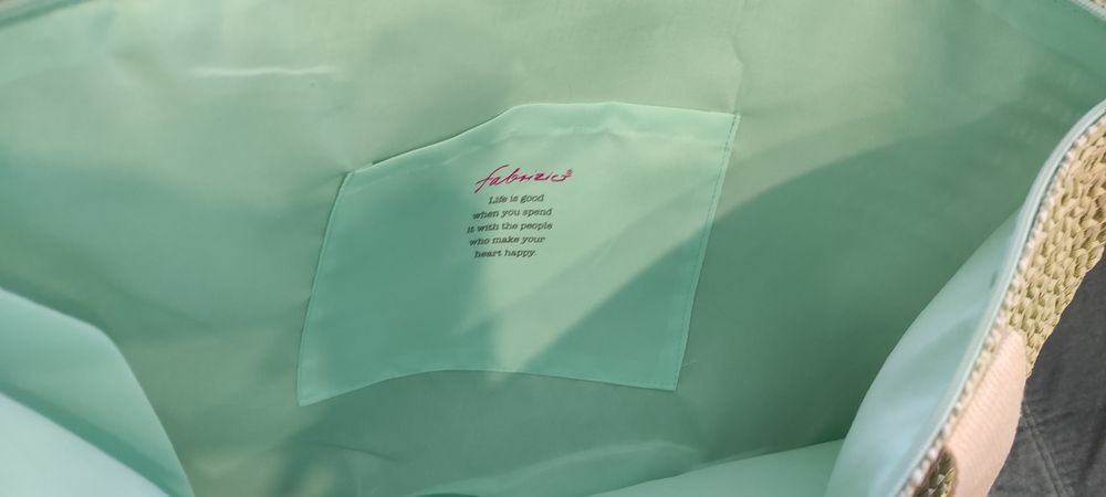Зелена плажна чанта