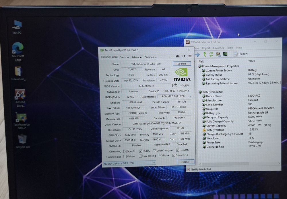 15.6' 120Hz IPS Lenovo Legion Ryzen 5 4600H/GTX 1650 4GB/16GB/512GB SSD+500GB