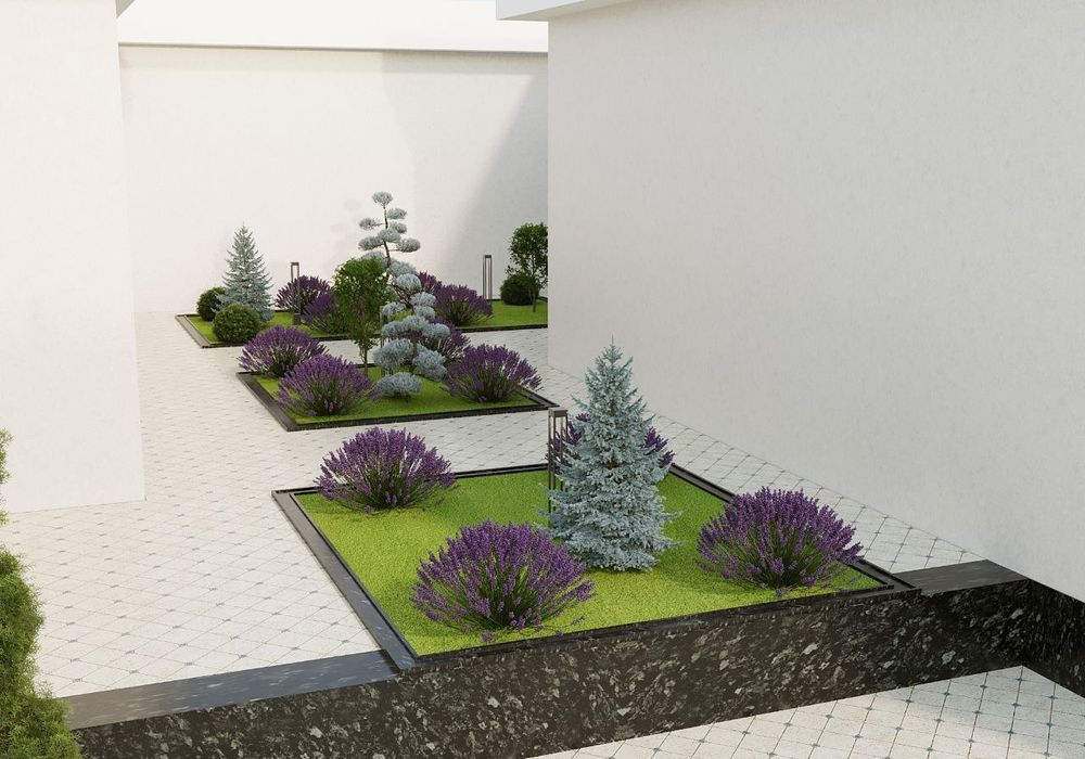 Gazon va archalar bor