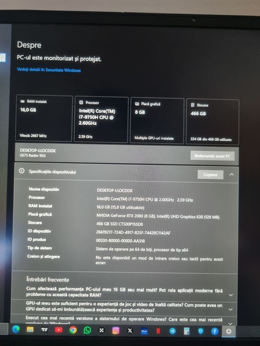 Laptop Gaming Msi Raider 9SG