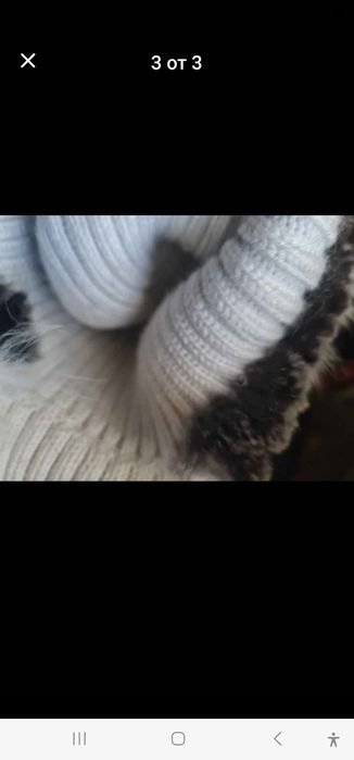 Уникална шапка от естествен косъм лисица и чинчила