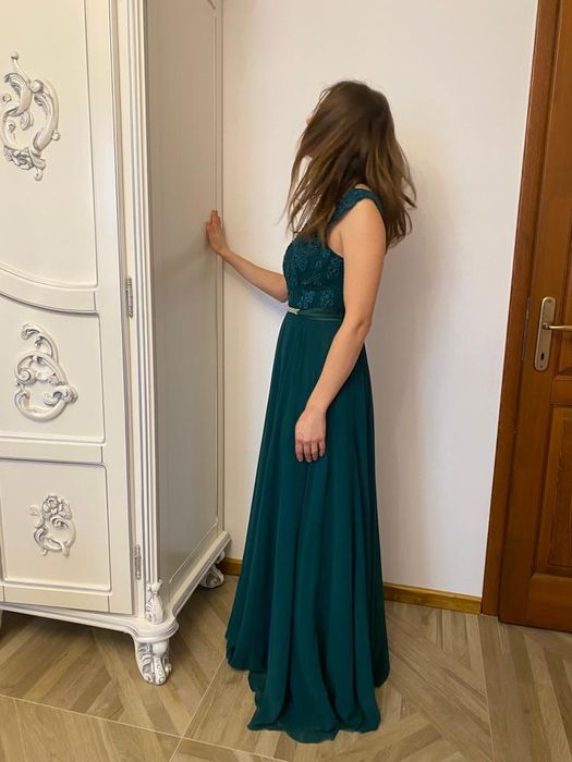 Rochie eleganta verde smarald