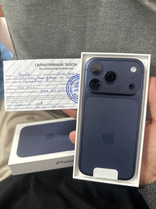Iphone 17 pro 256 синий новый