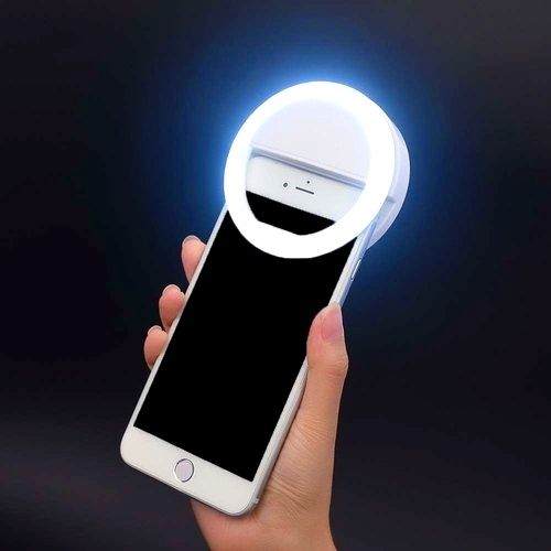 Мини светещ LED ринг-лампа с клипс за захващане