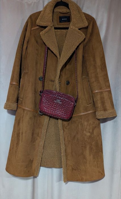 Set Stradivarius + geantă Pourchet Paris piele naturală