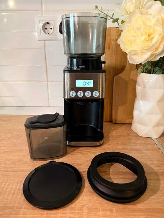Rasnita electrica pentru cafea Homtone, 51 niveluri de macinare, 50g