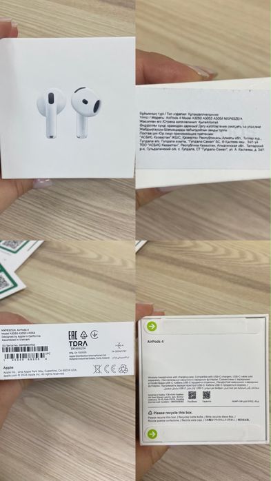Airpods 4 новые, белые