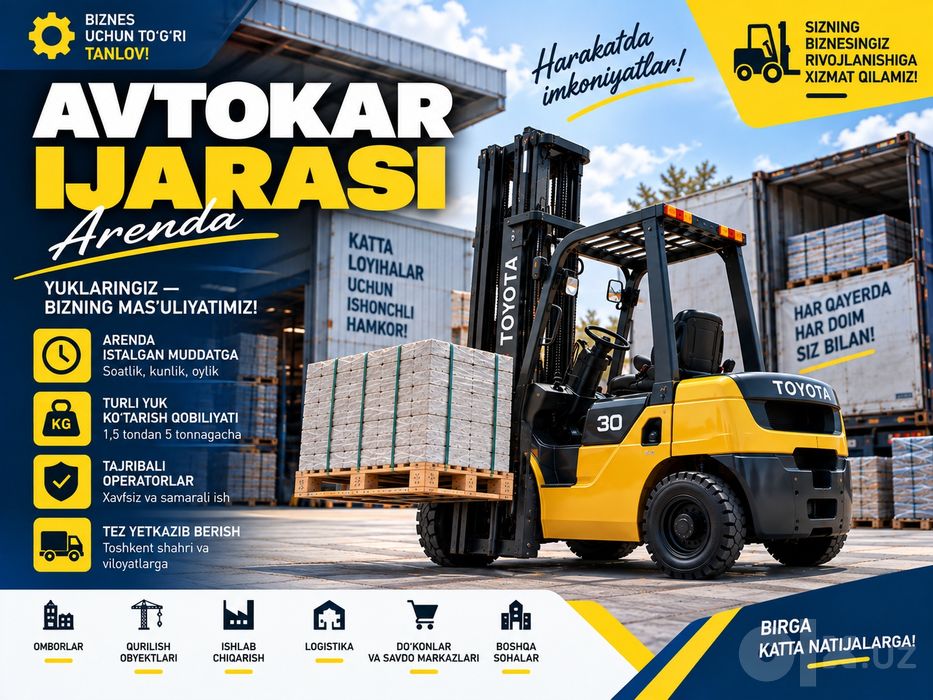 Kara arenda | Avtokara 1,5–5 tonna | Toshkent