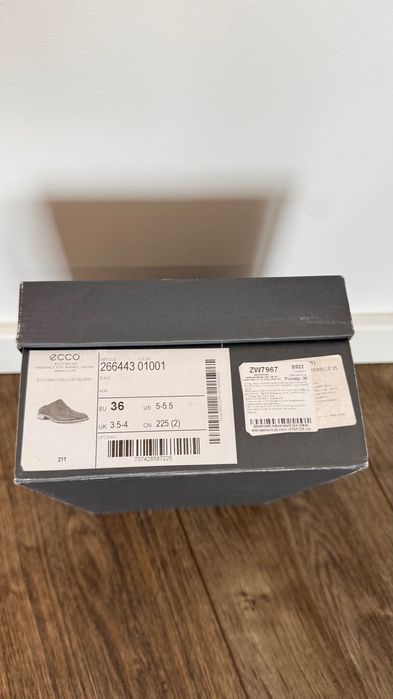 ECCO Pantofi Mocasini 2 în 1 / 36 / NOI / Pret initial 170€ = 850 lei